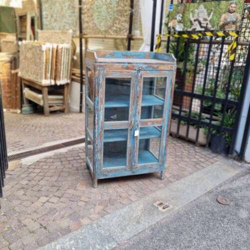 Vetrinetta azzurra-blu con bordino