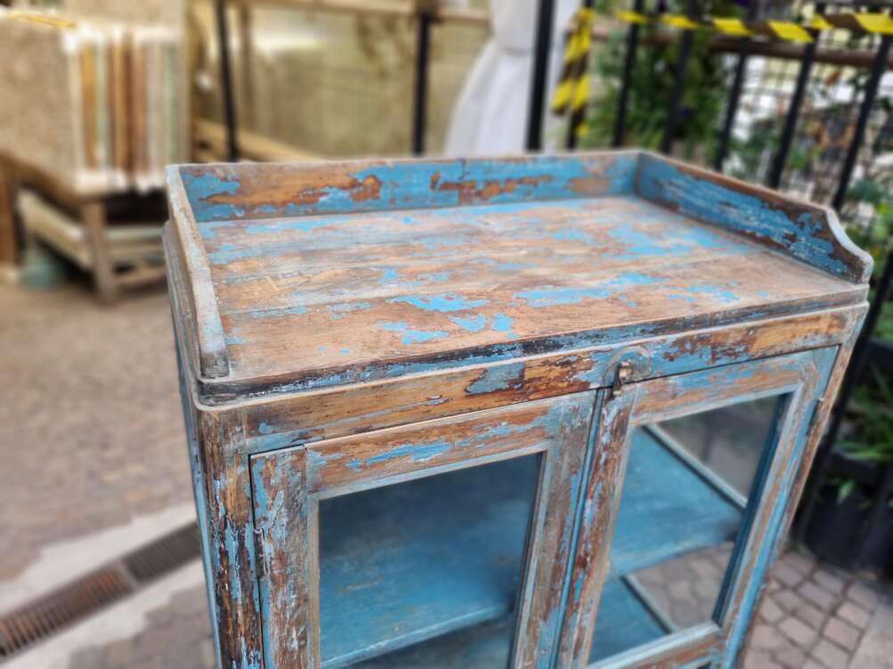 Vetrinetta azzurra-blu con bordino - immagine 3