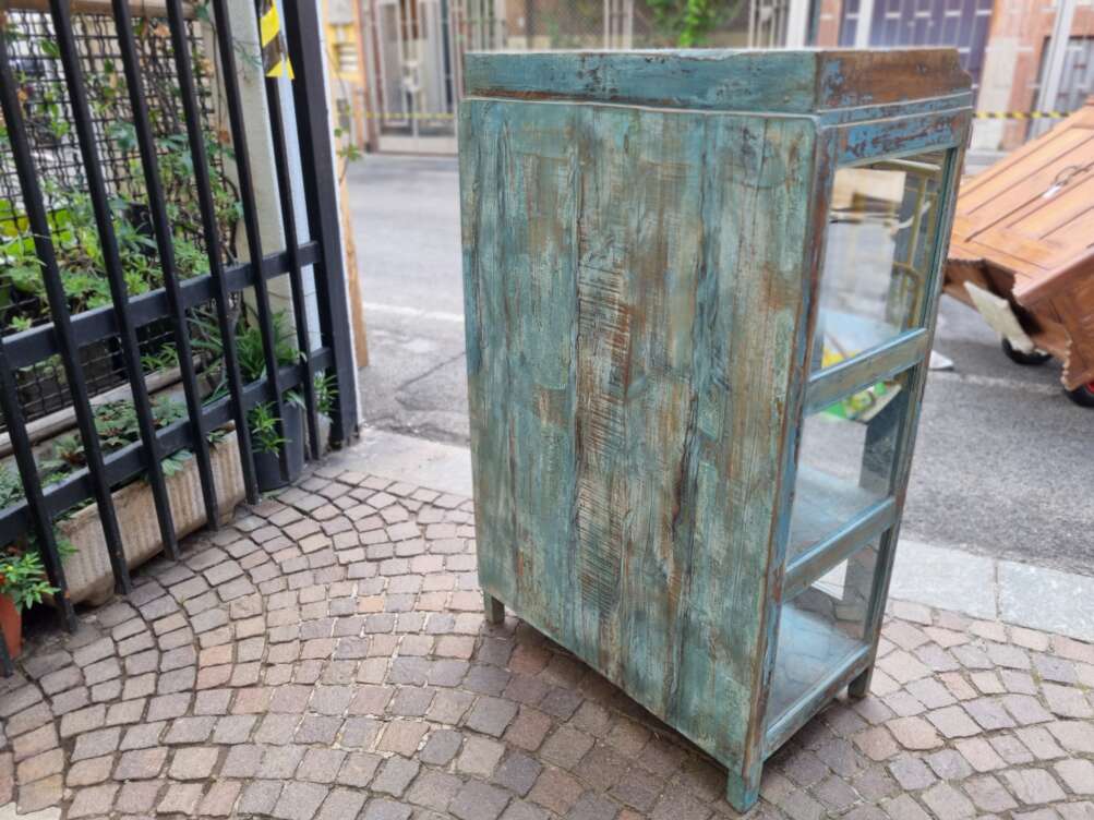 Vetrinetta azzurra-blu con bordino - immagine 2