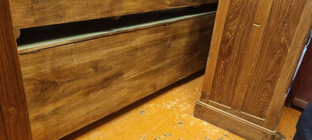 Baule  indiano in legno turchese - immagine 8