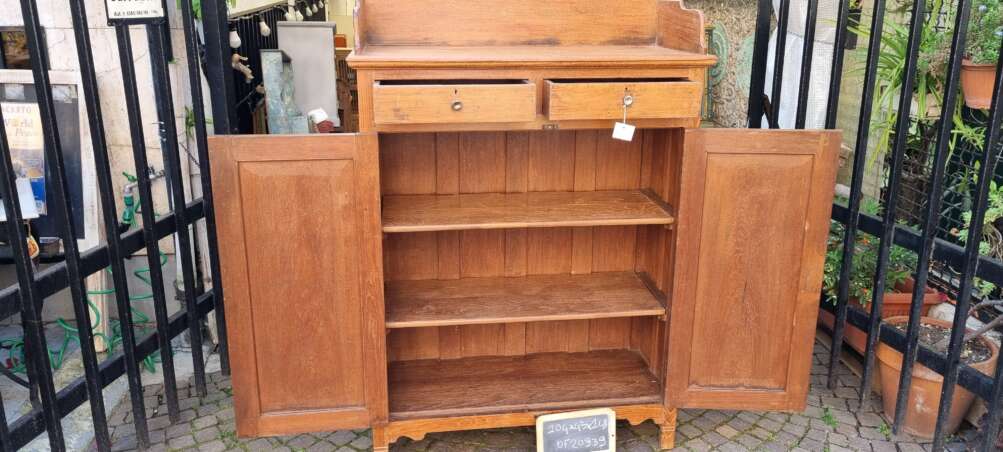 Credenza alta teak con alzata - immagine 7