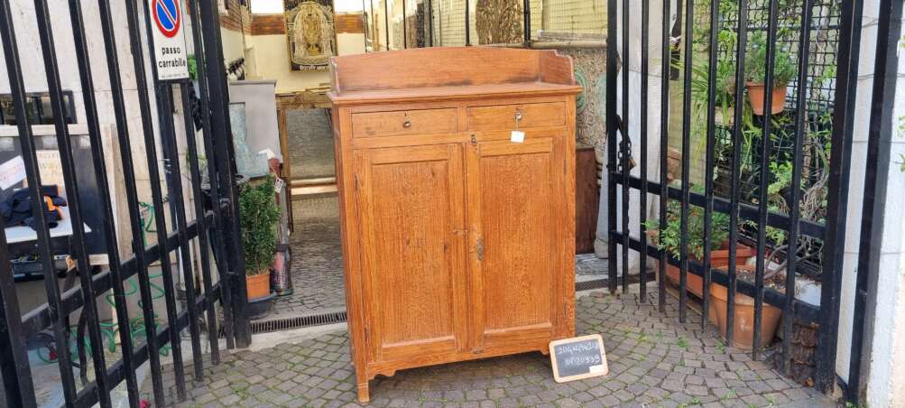Credenza alta teak con alzata - immagine 4