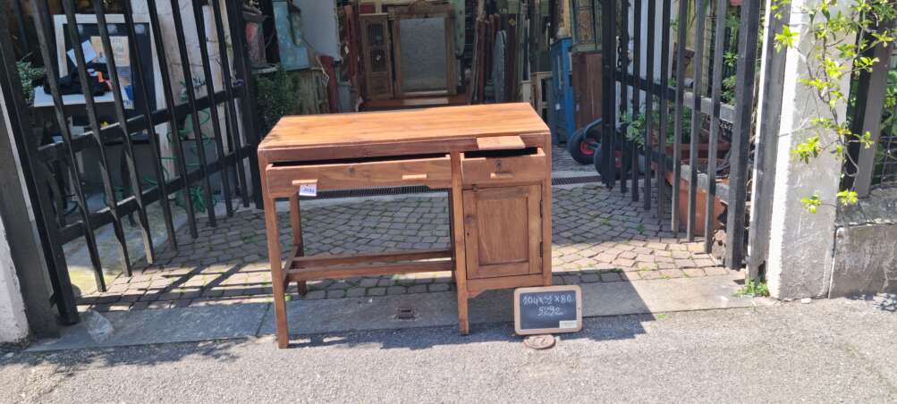 Scrivania teak con vano estraibile - immagine 8
