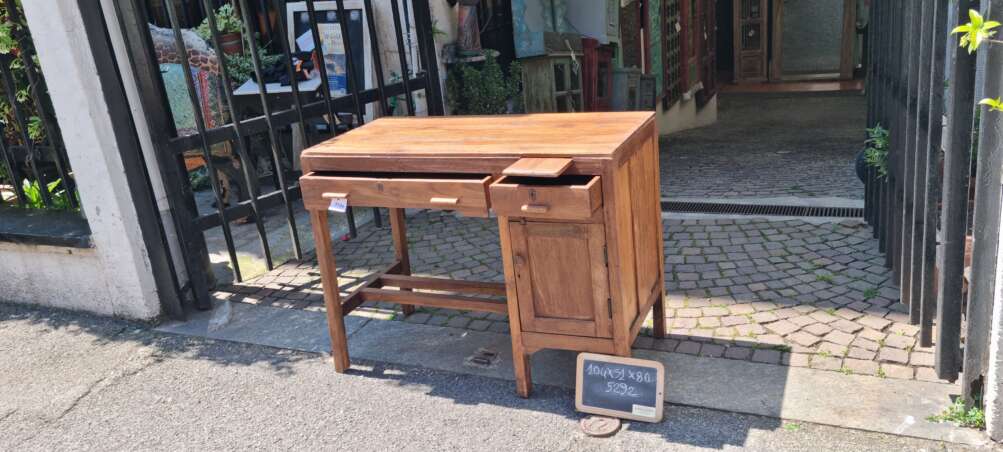 Scrivania teak con vano estraibile - immagine 3