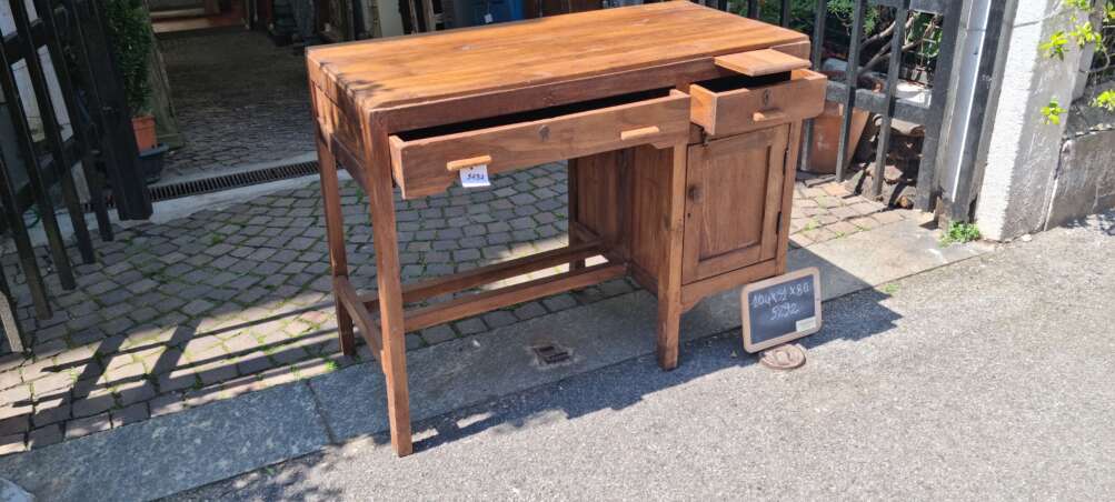 Scrivania teak con vano estraibile - immagine 2