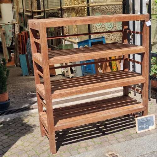 Scaffale in teak a 4 ripiani