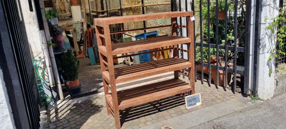 Scaffale in teak a 4 ripiani - immagine 9