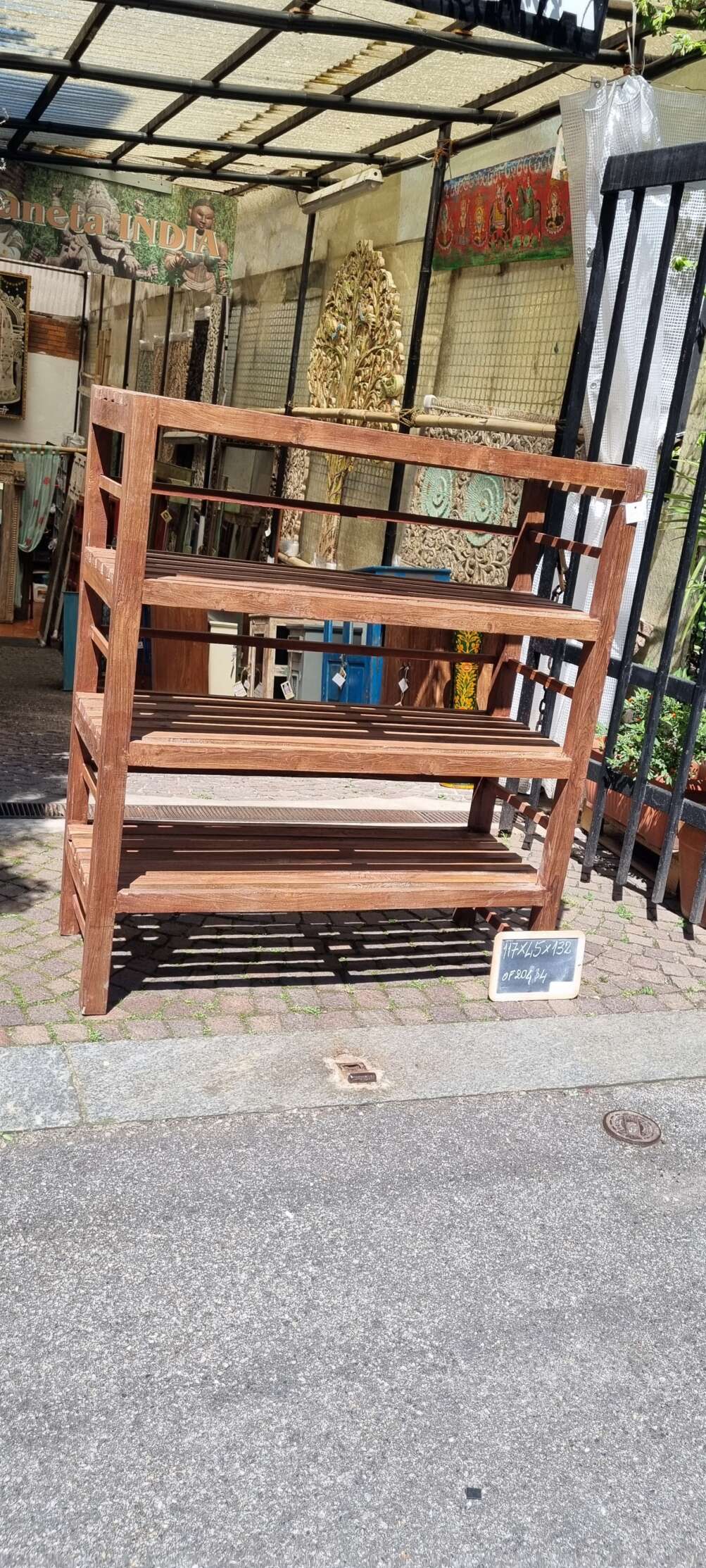 Scaffale in teak a 4 ripiani - immagine 5