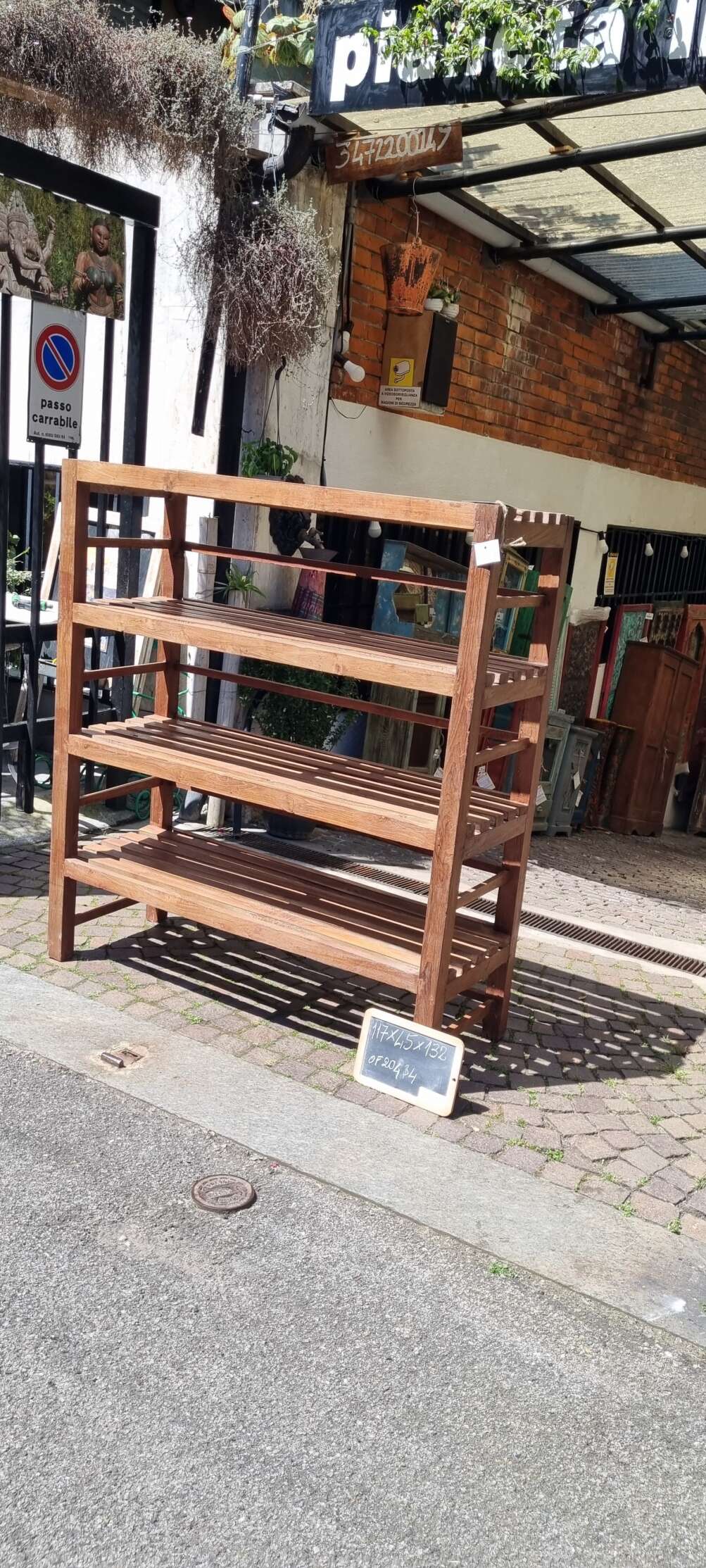 Scaffale in teak a 4 ripiani - immagine 8