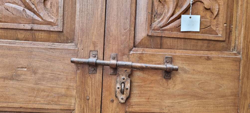 Porta indiana antica in teak - immagine 7