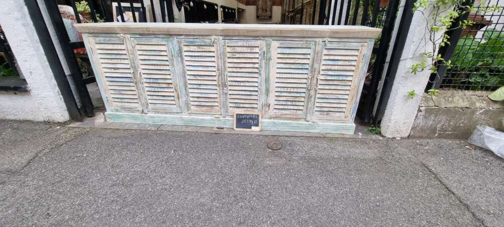 Credenza indiana shutter decapata a 3 ante - immagine 6