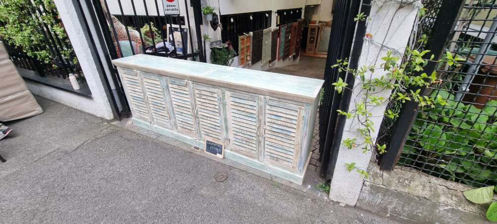 Credenza indiana shutter decapata a 3 ante - immagine 3