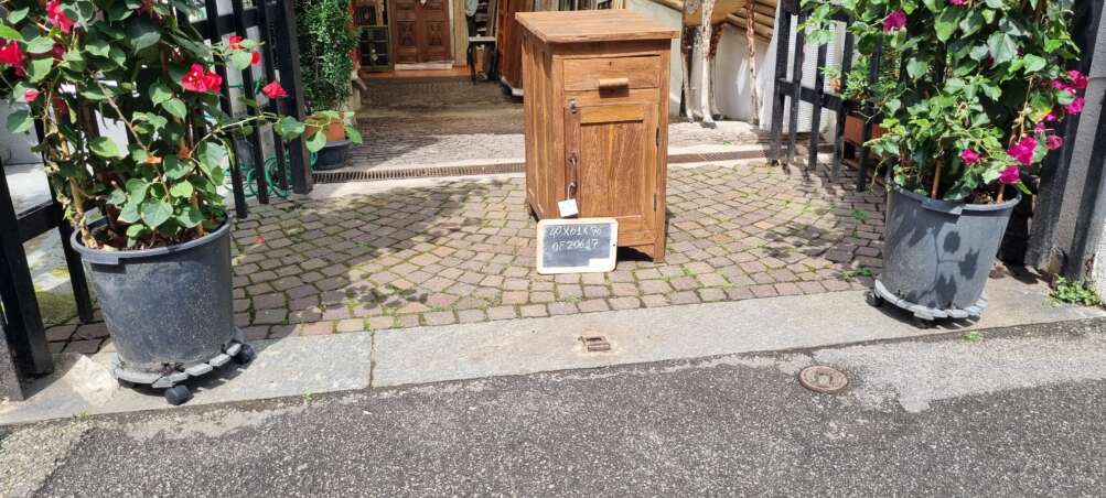 Mobile ad un'anta con cassetto in teak - immagine 13