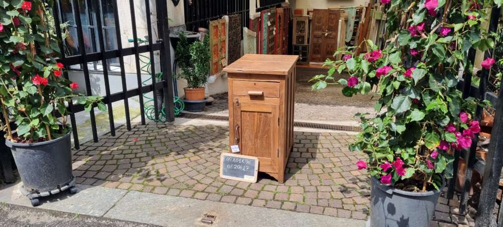 Mobile ad un'anta con cassetto in teak - immagine 14