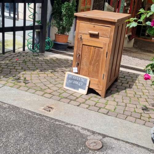 Mobile ad un'anta con cassetto in teak