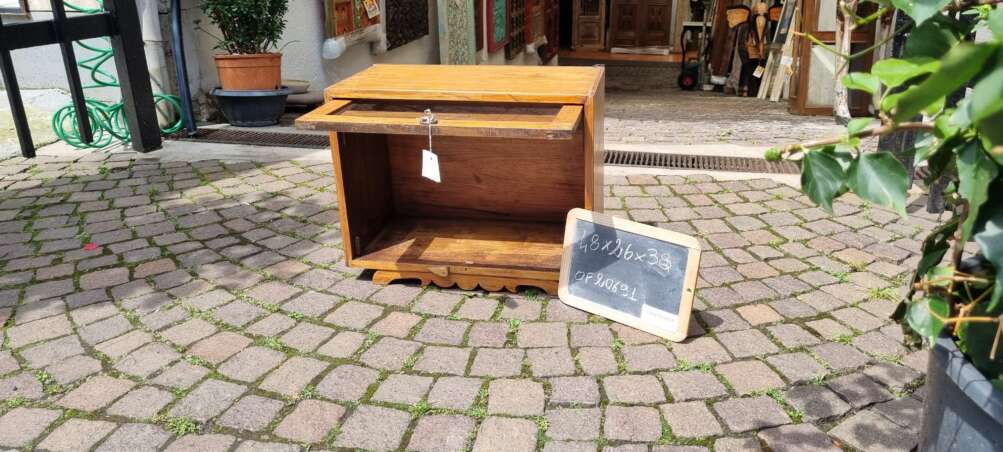 Mobiletto pensile Vintage in Teak con Anta a Vetro - immagine 3