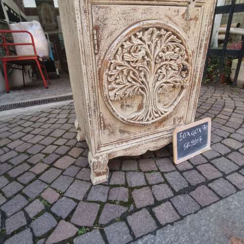 Comodino albero della vita shabby