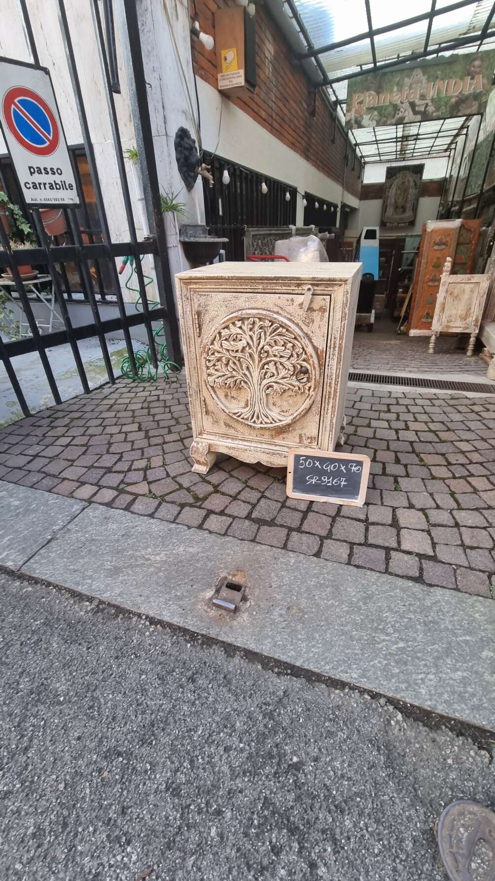 Comodino albero della vita shabby