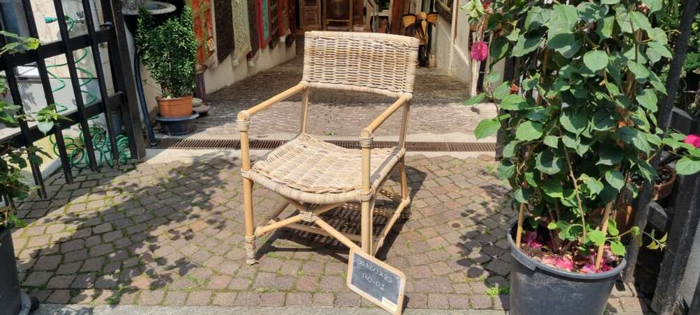 Poltroncina intrecciata in corda naturale - immagine 4