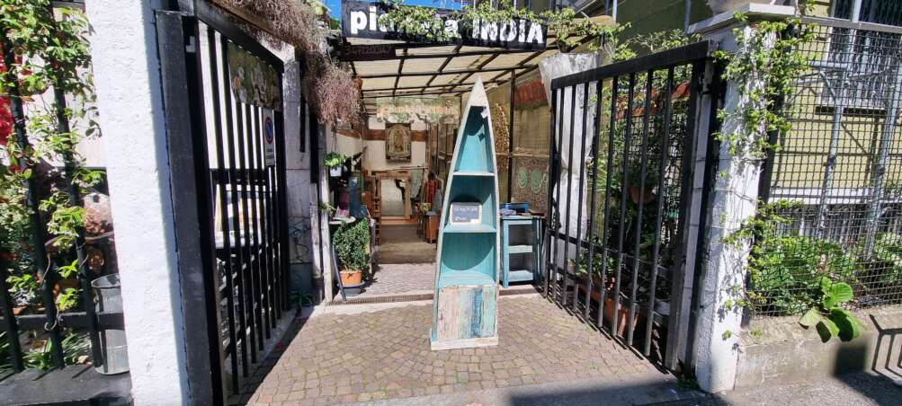 Libreria a forma di canoa azzurra - immagine 9
