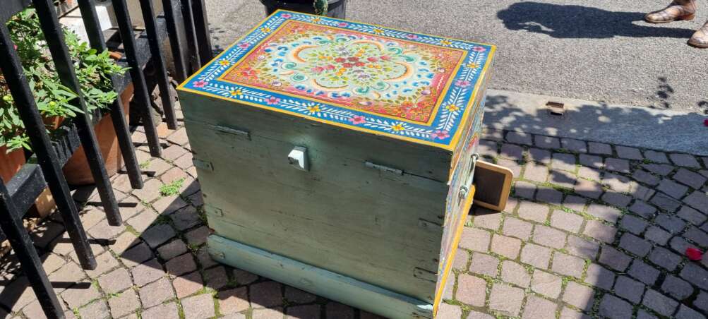 Baule Dipinto con Motivi Floreali - immagine 6