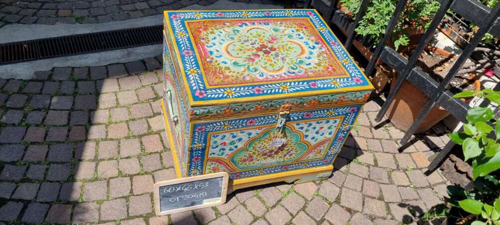 Baule Dipinto con Motivi Floreali - immagine 5