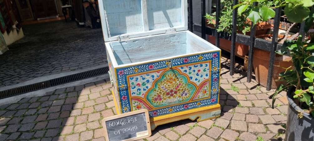 Baule Dipinto con Motivi Floreali - immagine 4