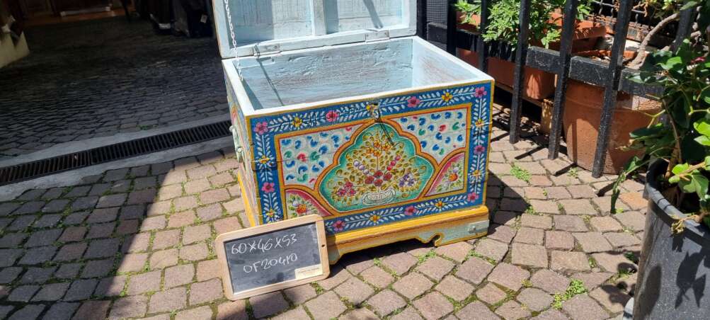 Baule Dipinto con Motivi Floreali - immagine 7