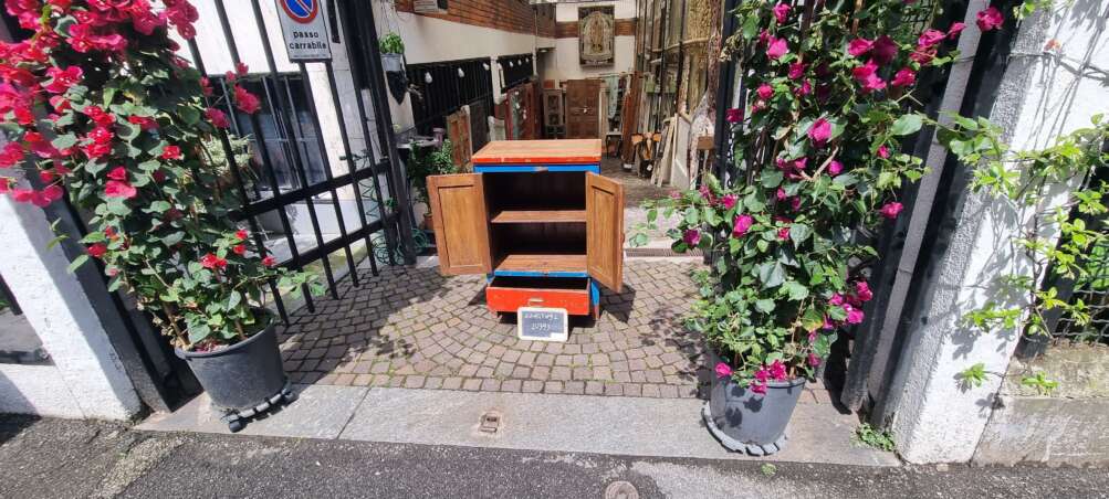 Credenza mobiletto  bicolore vintage - immagine 9