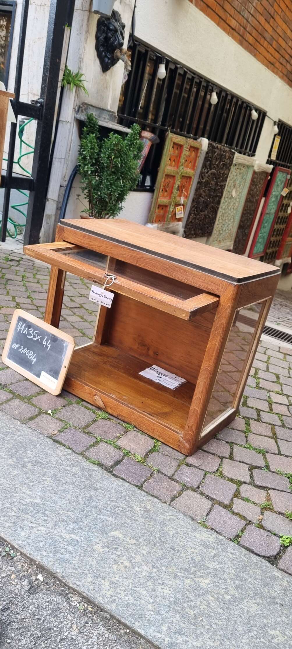 Vetrinetta cubica in teak - immagine 9