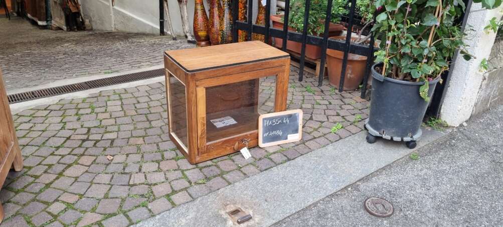 Vetrinetta cubica in teak - immagine 7