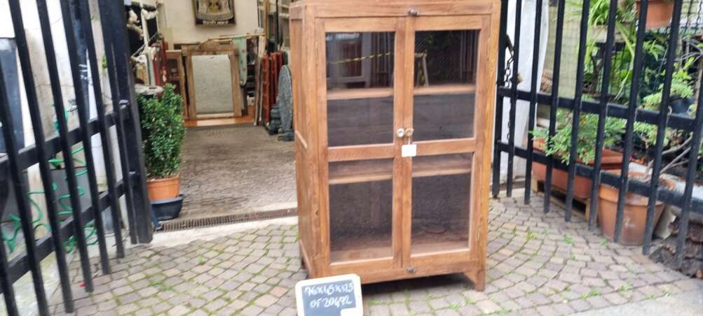Vetrina rustica in teak a due ante - immagine 6