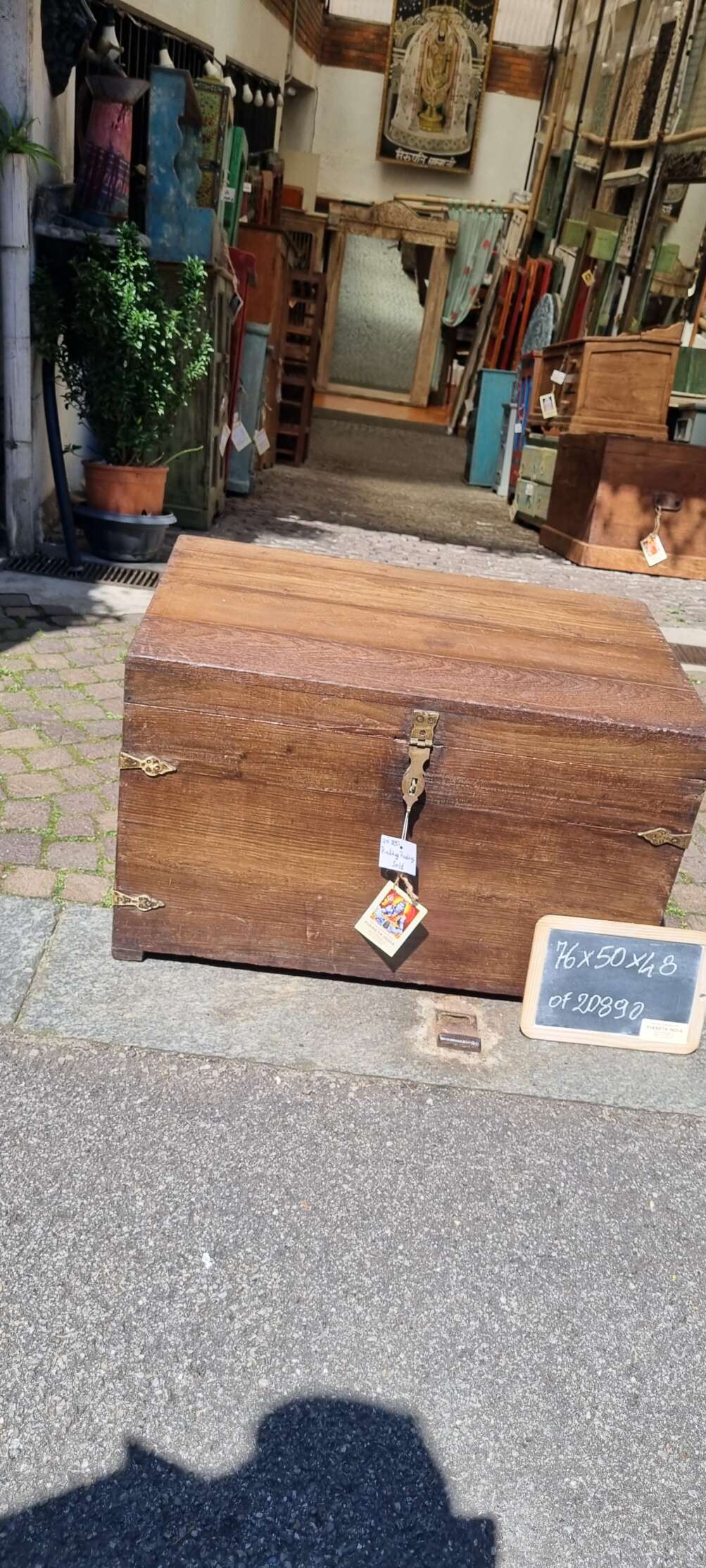 Baule rustico in teak - immagine 7