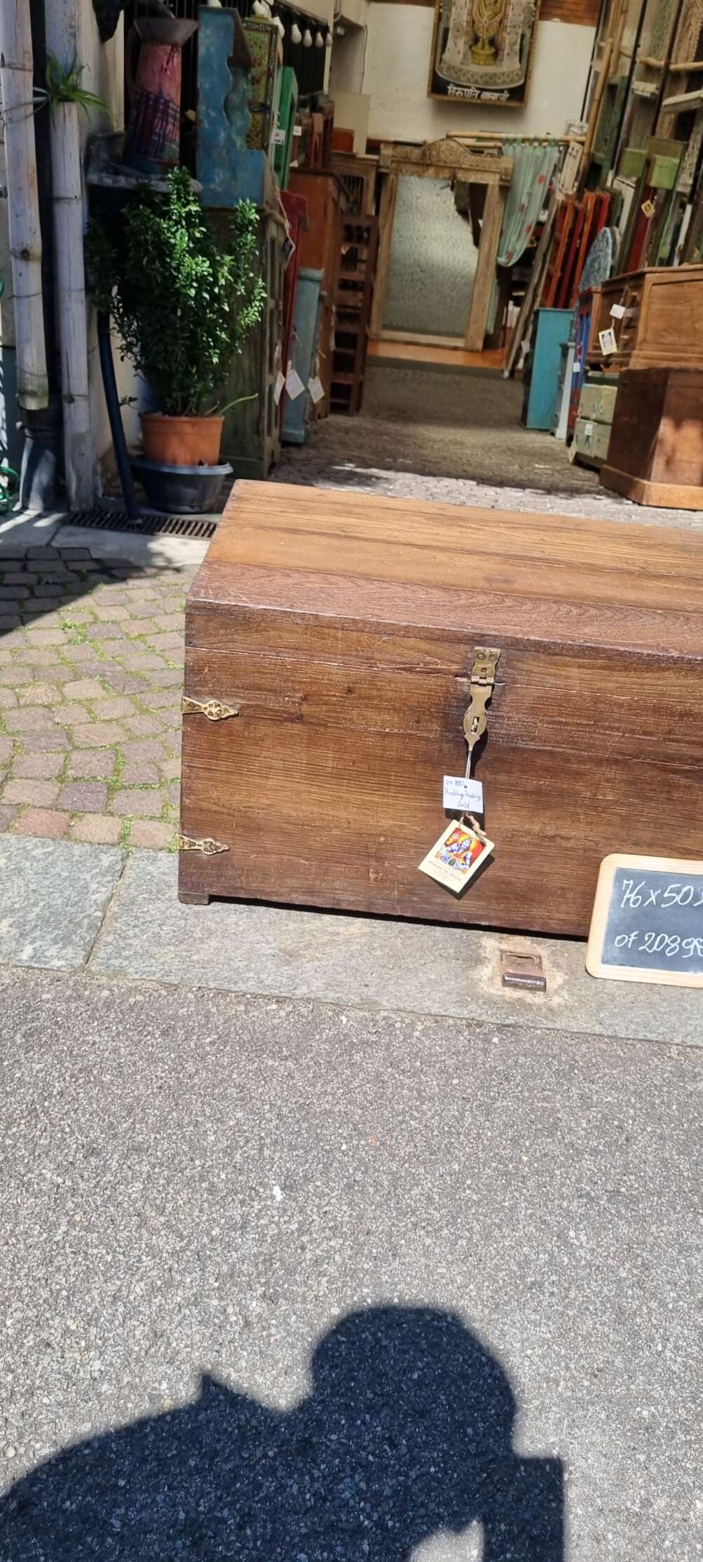 Baule rustico in teak