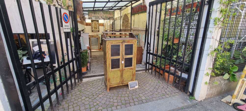 Vetrinetta vintage con finitura verde - immagine 14