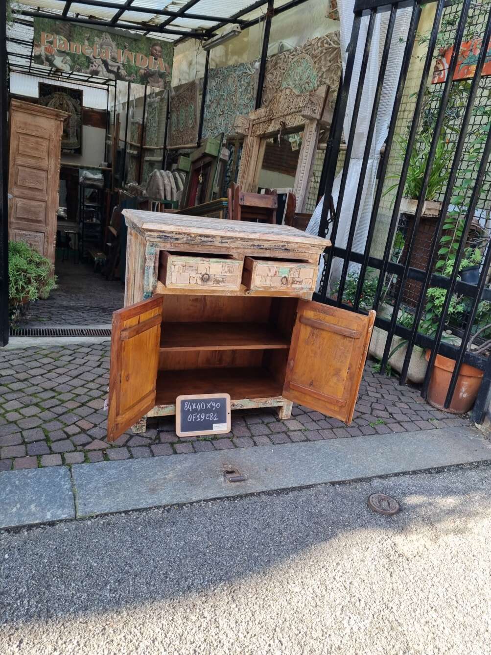 Credenza patchwork intarsiata - immagine 6