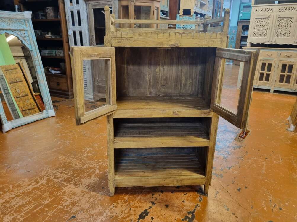 Vetrinetta in teak dal colore originale giallo - immagine 3