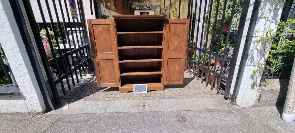 Armadio in teak scuro a due ante 88x30x140 - immagine 10