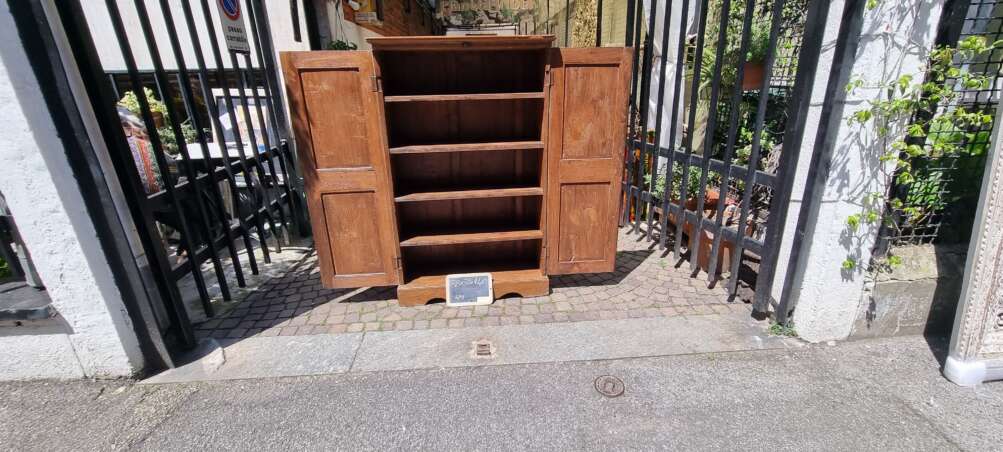 Armadio in teak scuro a due ante 88x30x140 - immagine 11