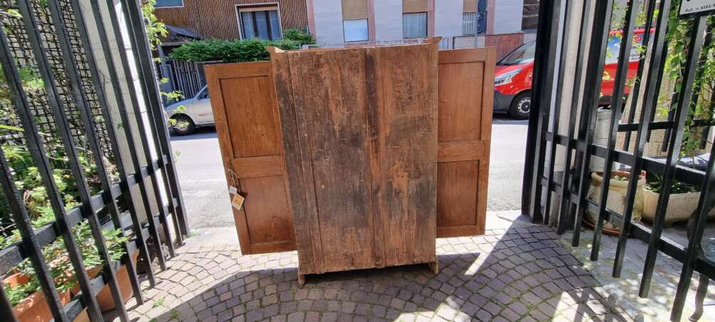 Armadio in teak scuro a due ante 88x30x140 - immagine 12