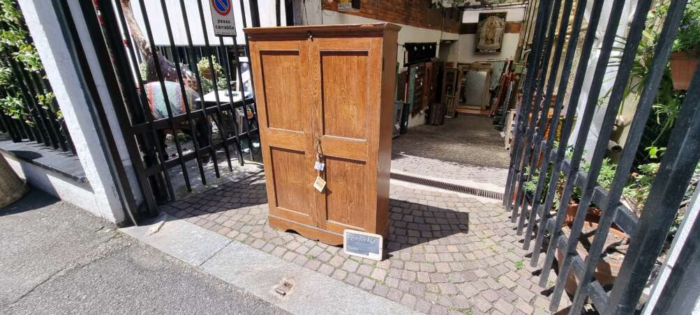 Armadio in teak scuro a due ante 88x30x140 - immagine 3