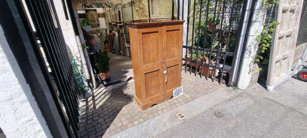 Armadio in teak scuro a due ante 88x30x140 - immagine 6