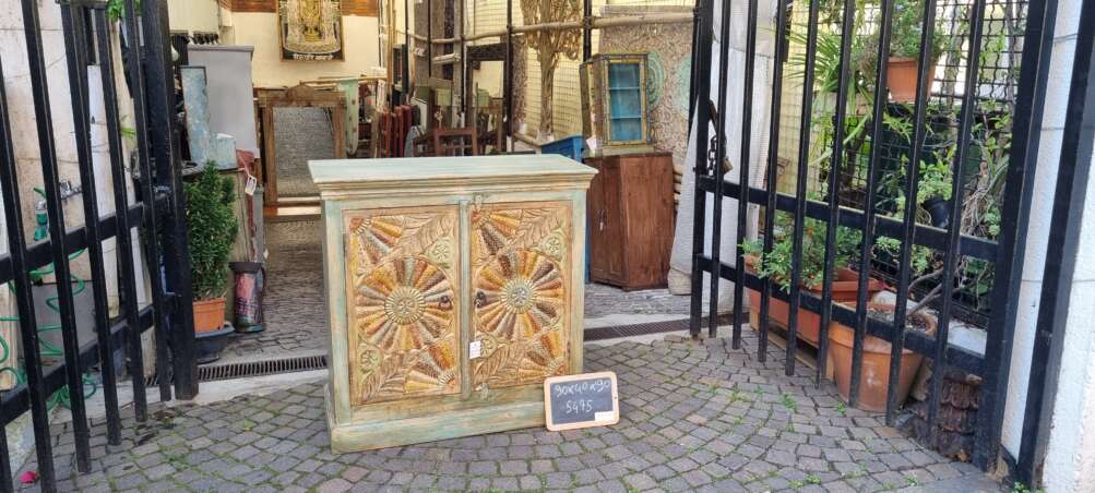 Mobile intagliato floreale con sfumature verde acqua - immagine 7