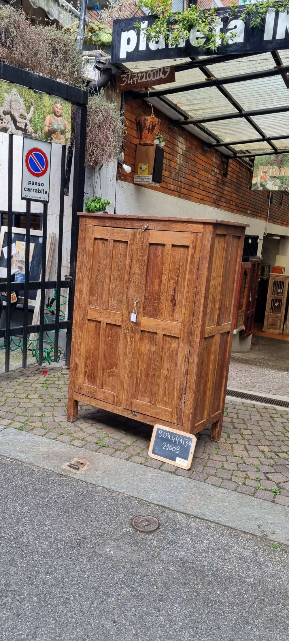 Mobiletto armadietto  a due ante in teak - immagine 12