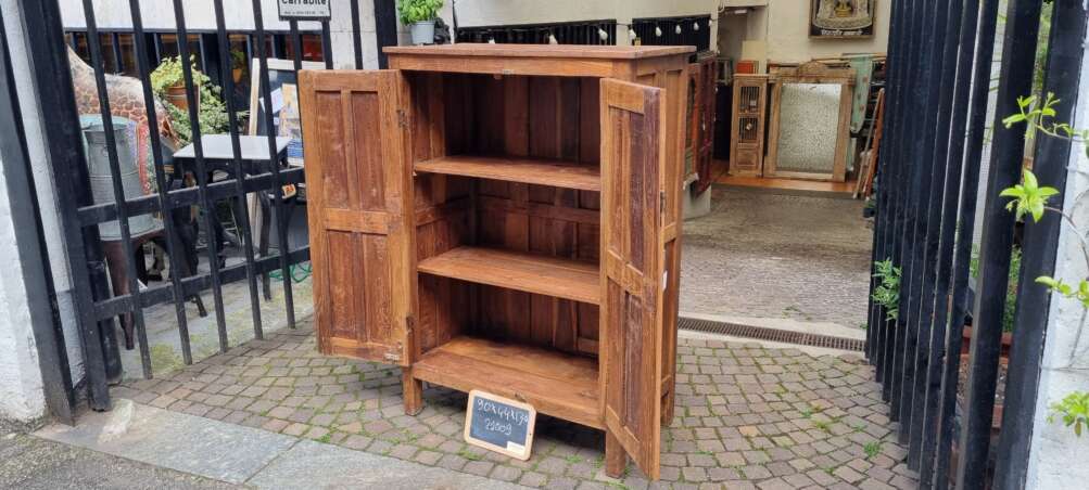 Mobiletto armadietto  a due ante in teak - immagine 2