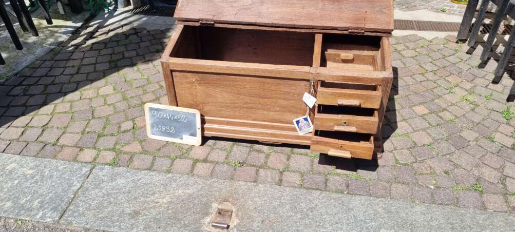 Bauletto da lavoro con cassetti in teak - immagine 10
