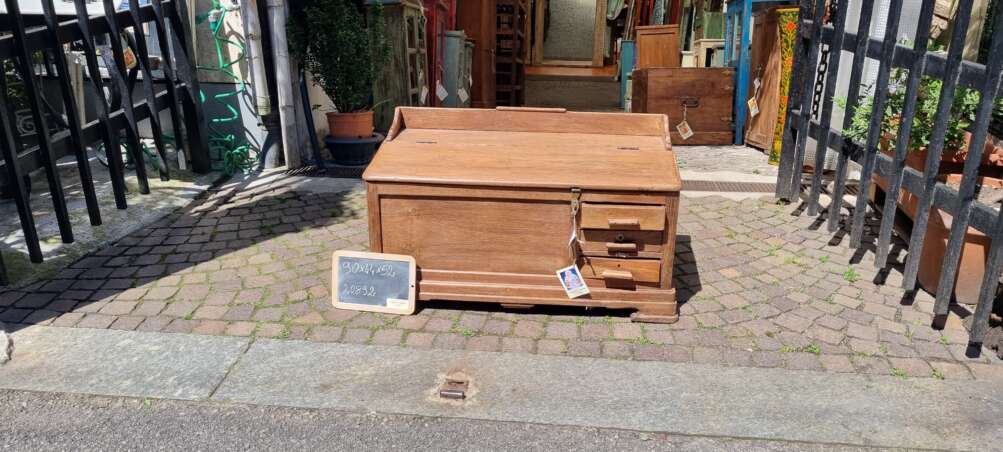 Bauletto da lavoro con cassetti in teak