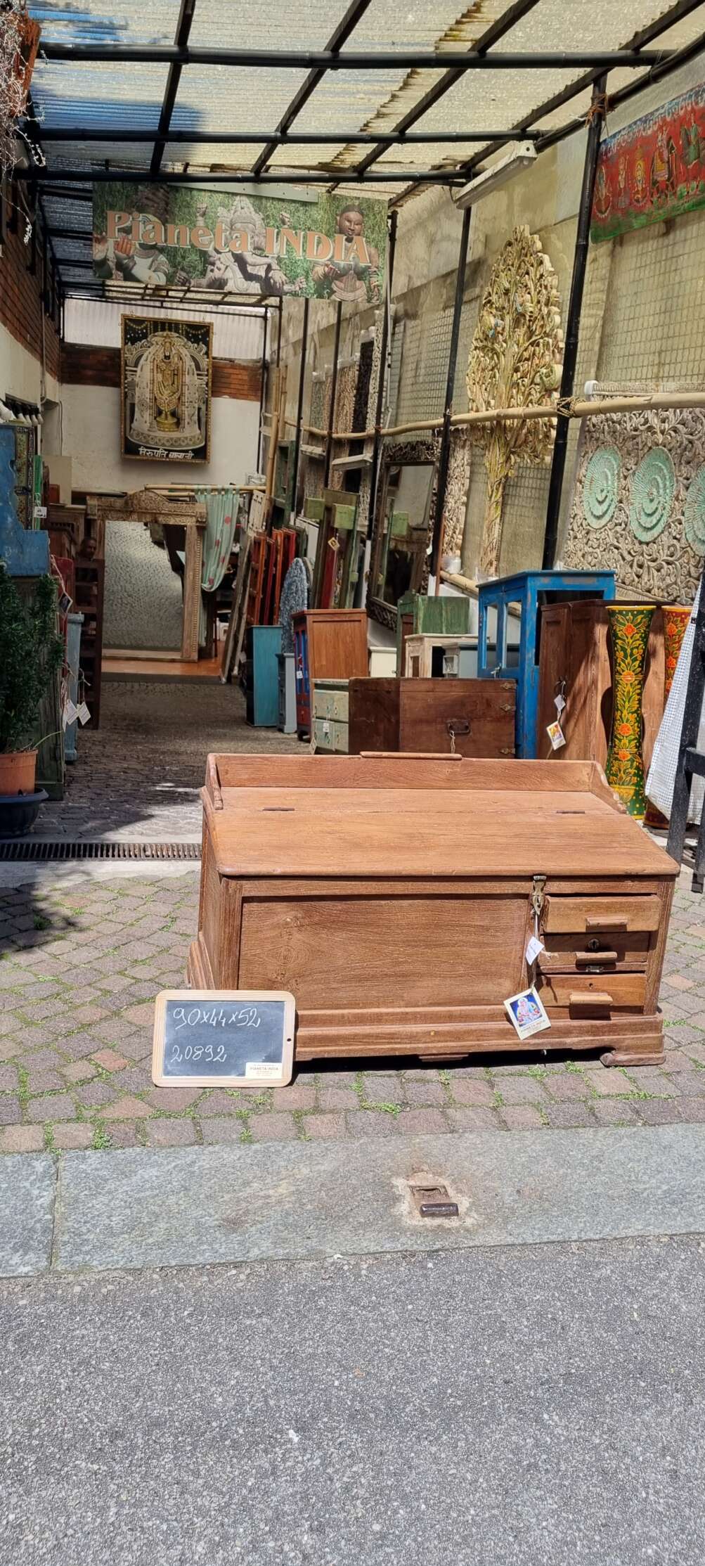 Bauletto da lavoro con cassetti in teak - immagine 7