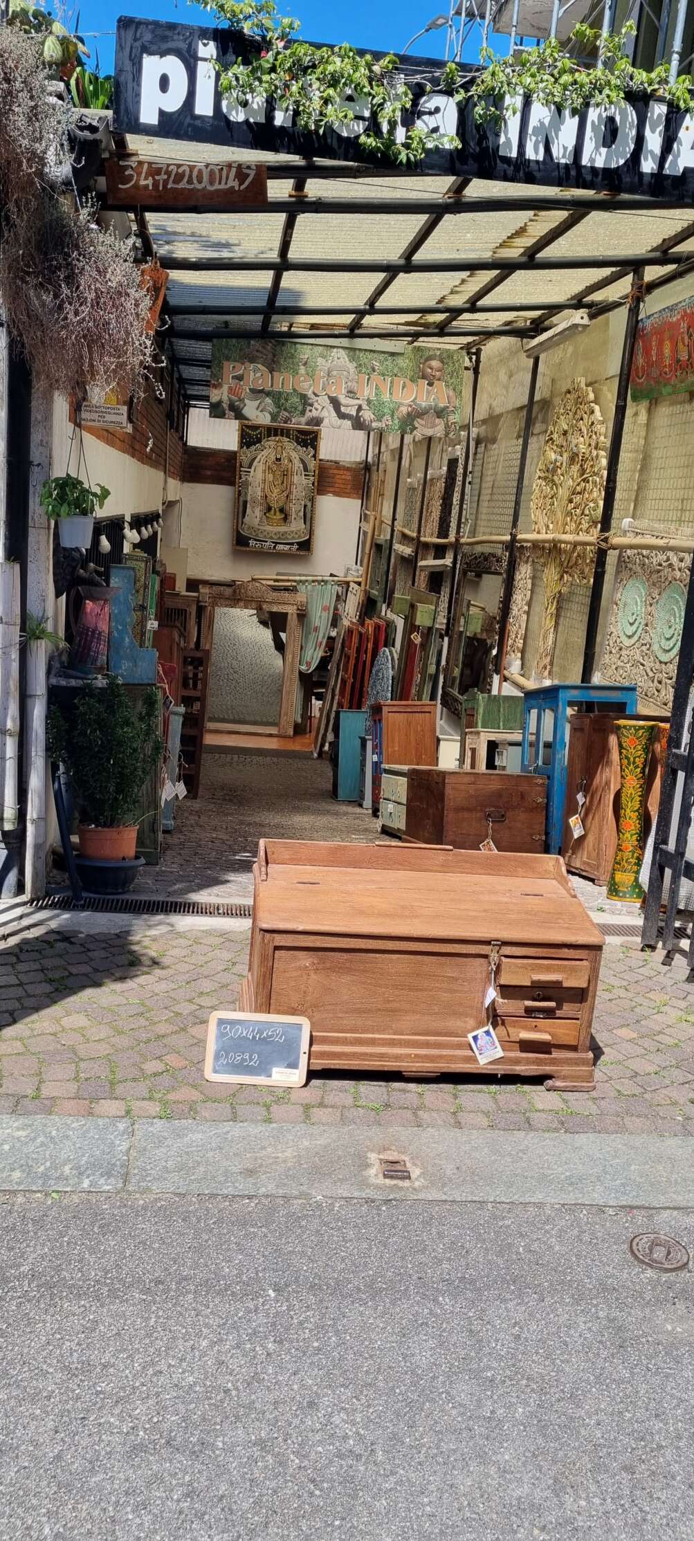 Bauletto da lavoro con cassetti in teak - immagine 8