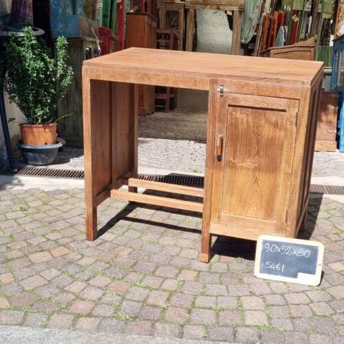 Scrivania in teak con anta laterale